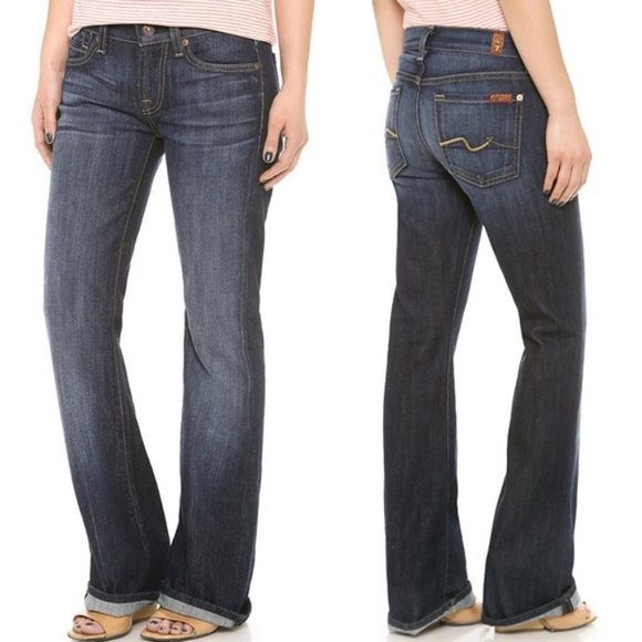 7 For All Mankind Denim - 7FAM  Blue Flip Flop Bootcut Jeans